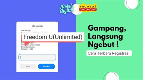 Cara Mengaktifkan Freedom Unlimited Indosat